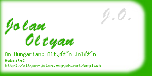 jolan oltyan business card